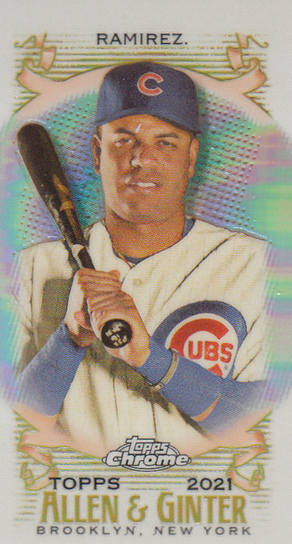 Tarjetas paralelas ""mini refractor"" de béisbol cromadas Topps Allen and Ginter 2021 - Imagen 92 de 167