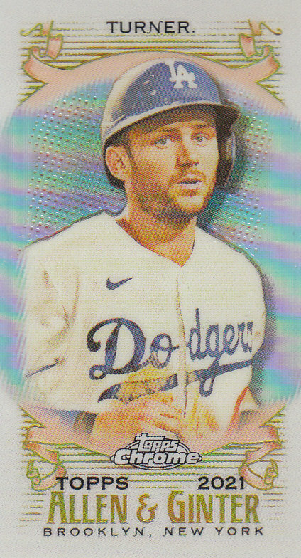 Tarjetas paralelas ""mini refractor"" de béisbol cromadas Topps Allen and Ginter 2021 - Imagen 104 de 167