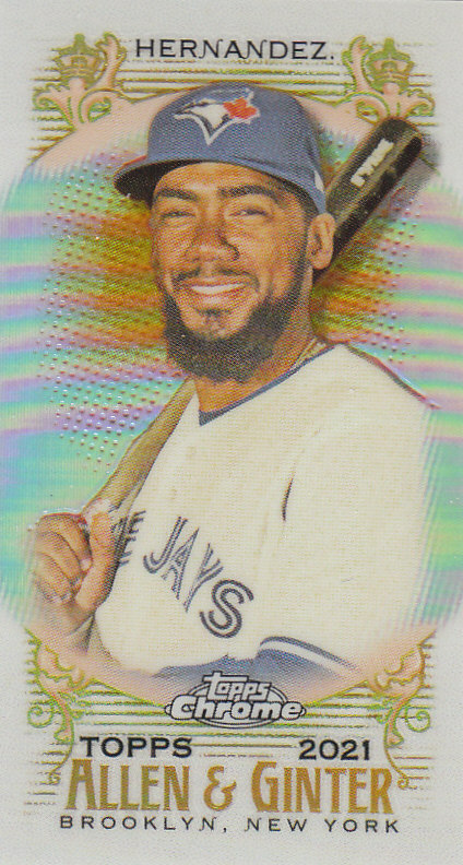Tarjetas paralelas ""mini refractor"" de béisbol cromadas Topps Allen and Ginter 2021 - Imagen 106 de 167