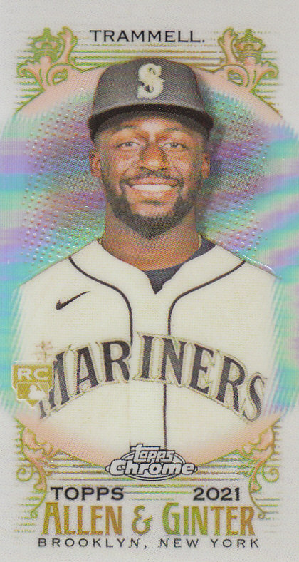 Tarjetas paralelas ""mini refractor"" de béisbol cromadas Topps Allen and Ginter 2021 - Imagen 108 de 167