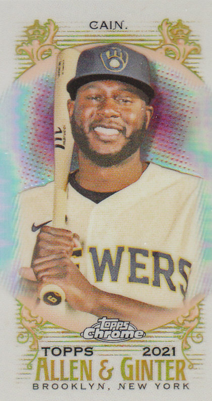 Tarjetas paralelas ""mini refractor"" de béisbol cromadas Topps Allen and Ginter 2021 - Imagen 118 de 167