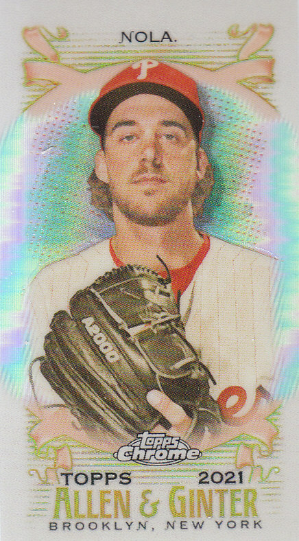 Tarjetas paralelas ""mini refractor"" de béisbol cromadas Topps Allen and Ginter 2021 - Imagen 120 de 167