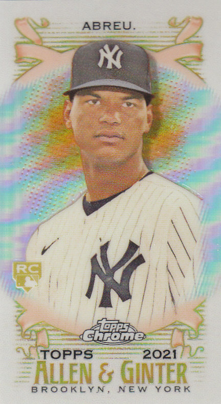 Tarjetas paralelas ""mini refractor"" de béisbol cromadas Topps Allen and Ginter 2021 - Imagen 124 de 167