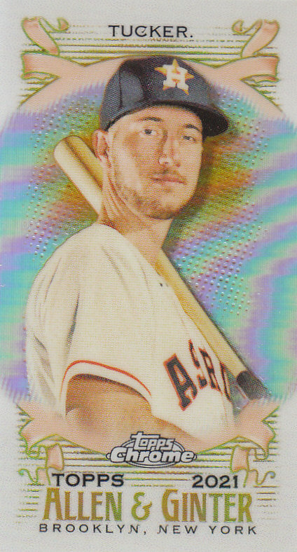 Tarjetas paralelas ""mini refractor"" de béisbol cromadas Topps Allen and Ginter 2021 - Imagen 128 de 167