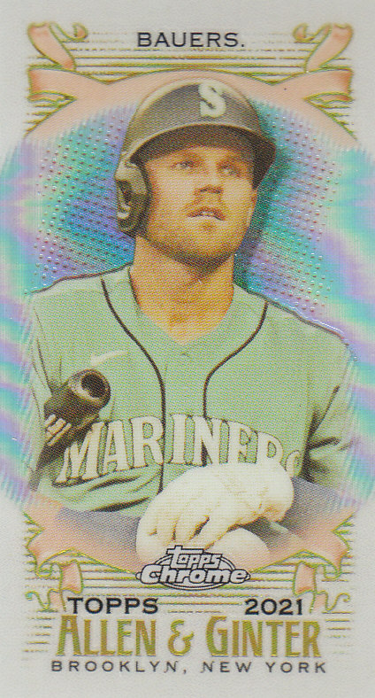 Tarjetas paralelas ""mini refractor"" de béisbol cromadas Topps Allen and Ginter 2021 - Imagen 136 de 167