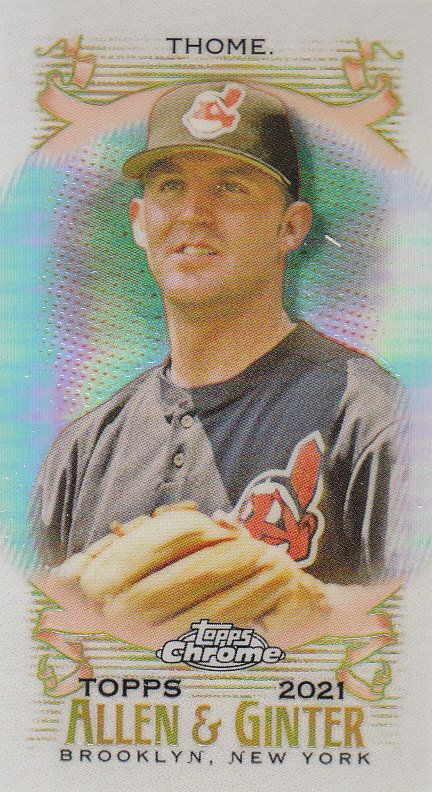 Tarjetas paralelas ""mini refractor"" de béisbol cromadas Topps Allen and Ginter 2021 - Imagen 140 de 167