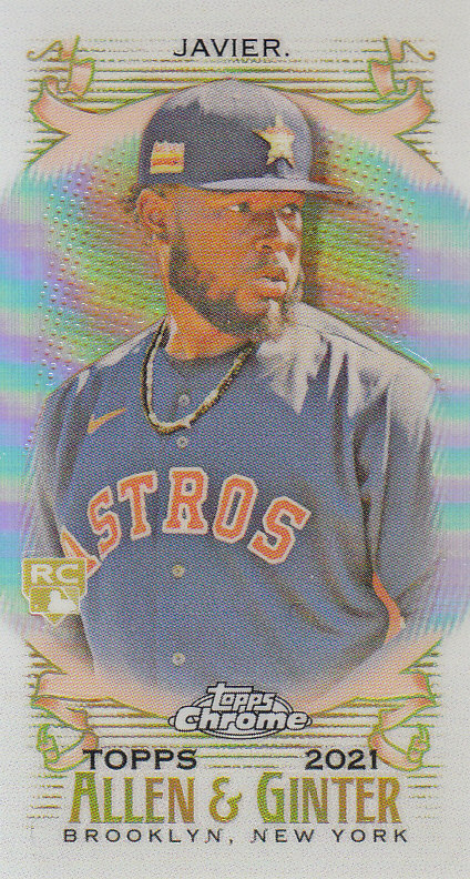 Tarjetas paralelas ""mini refractor"" de béisbol cromadas Topps Allen and Ginter 2021 - Imagen 148 de 167