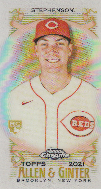 Tarjetas paralelas ""mini refractor"" de béisbol cromadas Topps Allen and Ginter 2021 - Imagen 164 de 167