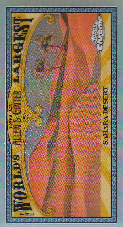 2021 Topps Allen and Ginter Chrome Baseball "Mini Worlds Largest" Insert Cards - Bild 26 von 35