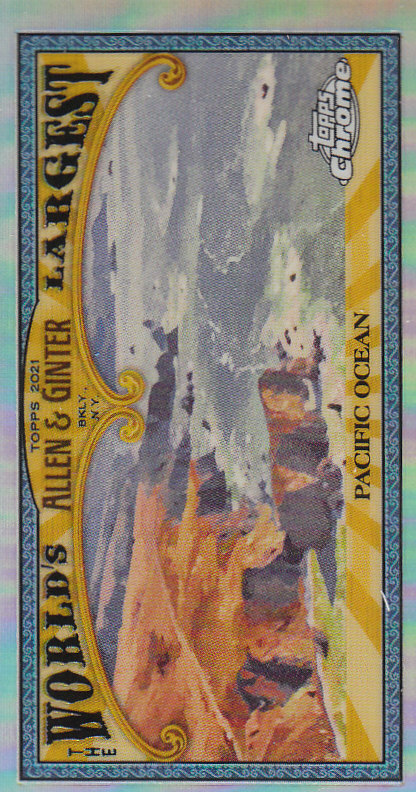 2021 Topps Allen and Ginter Chrome Baseball "Mini Worlds Largest" Insert Cards - Bild 28 von 35
