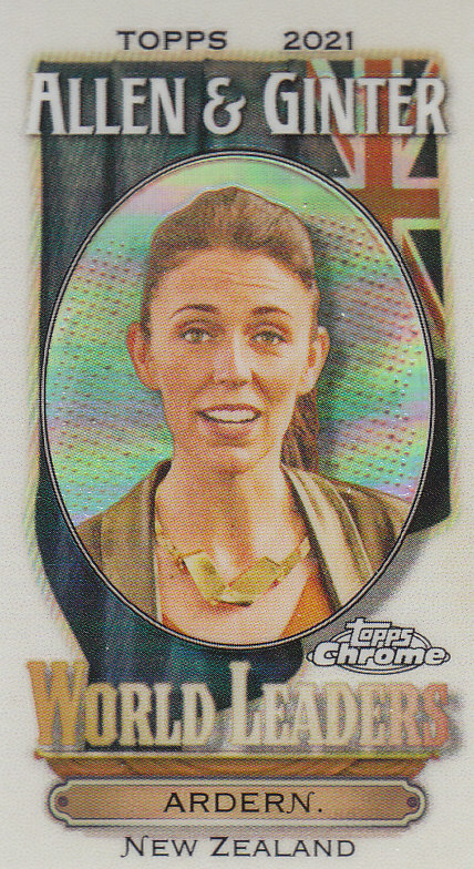 Tarjetas insertadas 2021 Topps Allen and Ginter cromadas de béisbol "Mini líderes mundiales" - Imagen 6 de 25