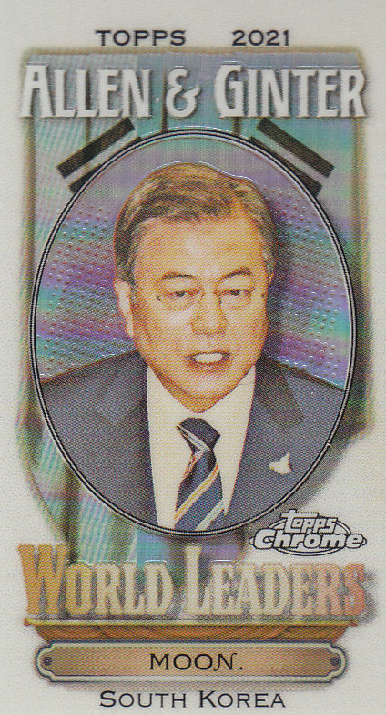Tarjetas insertadas 2021 Topps Allen and Ginter cromadas de béisbol "Mini líderes mundiales" - Imagen 10 de 25