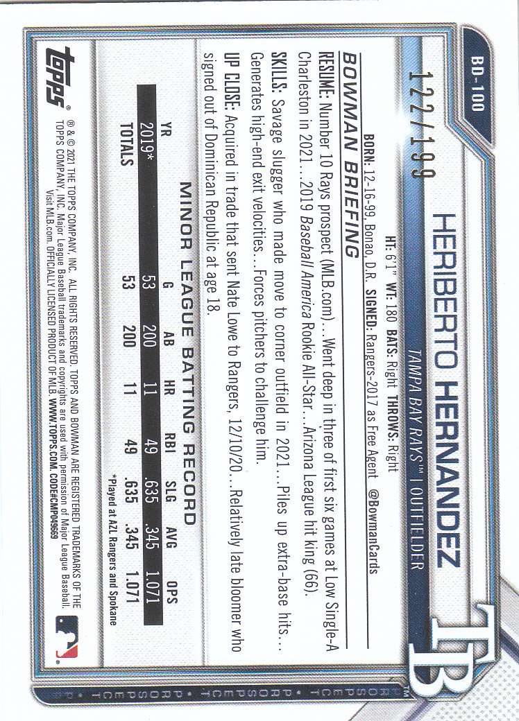 Tarjetas paralelas de béisbol Bowman Draft 2021 "papel de color" - Imagen 7 de 59