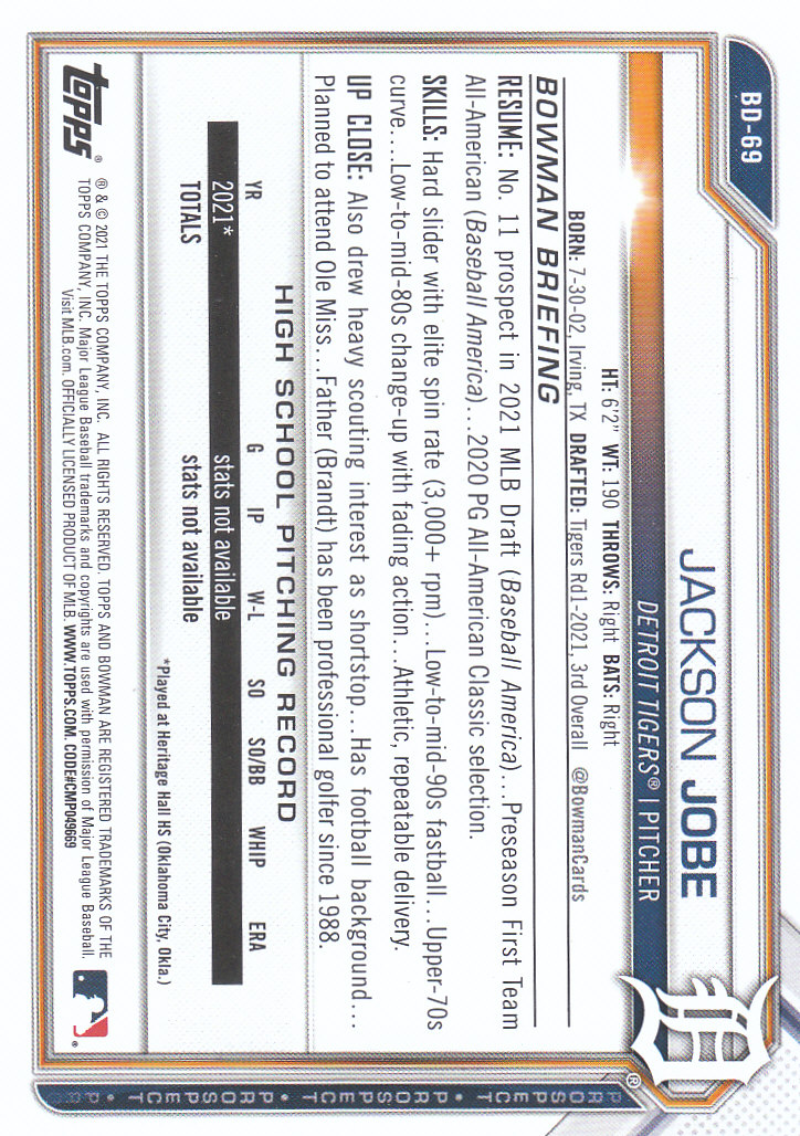 Tarjetas paralelas de béisbol Bowman Draft 2021 "papel de color" - Imagen 13 de 59