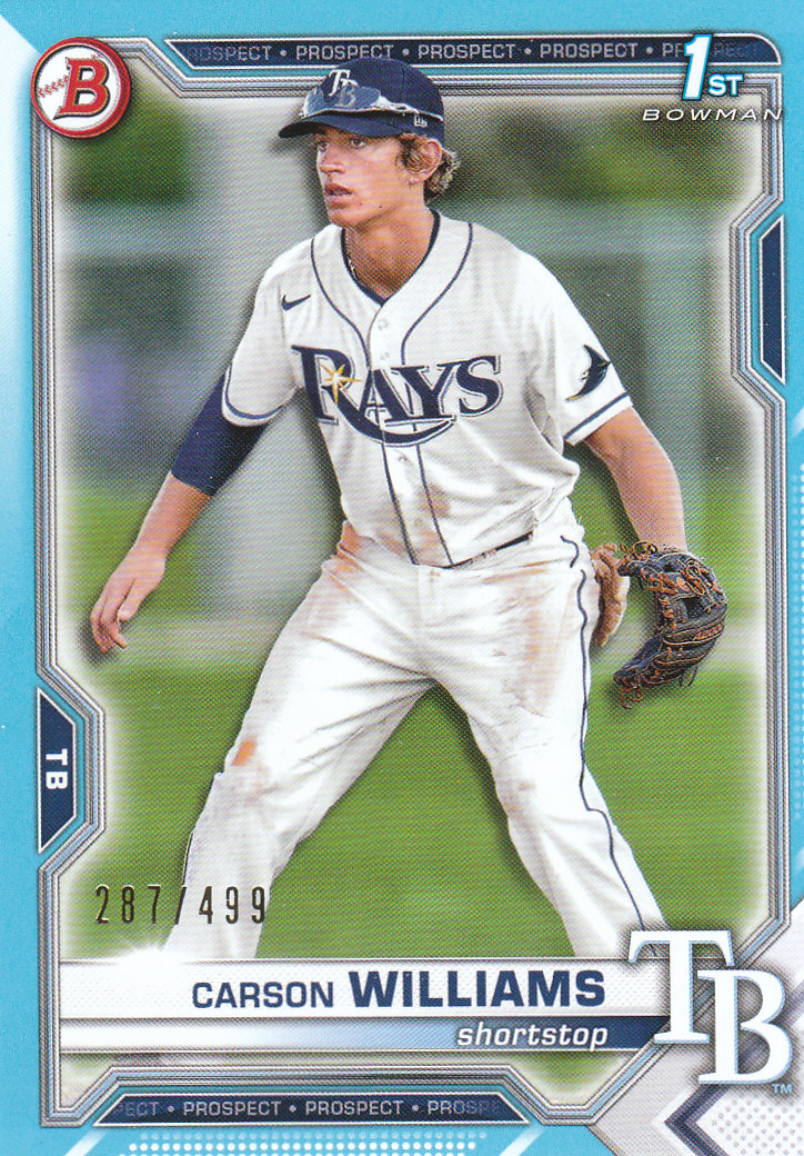 Tarjetas paralelas de béisbol Bowman Draft 2021 "papel de color" - Imagen 56 de 59