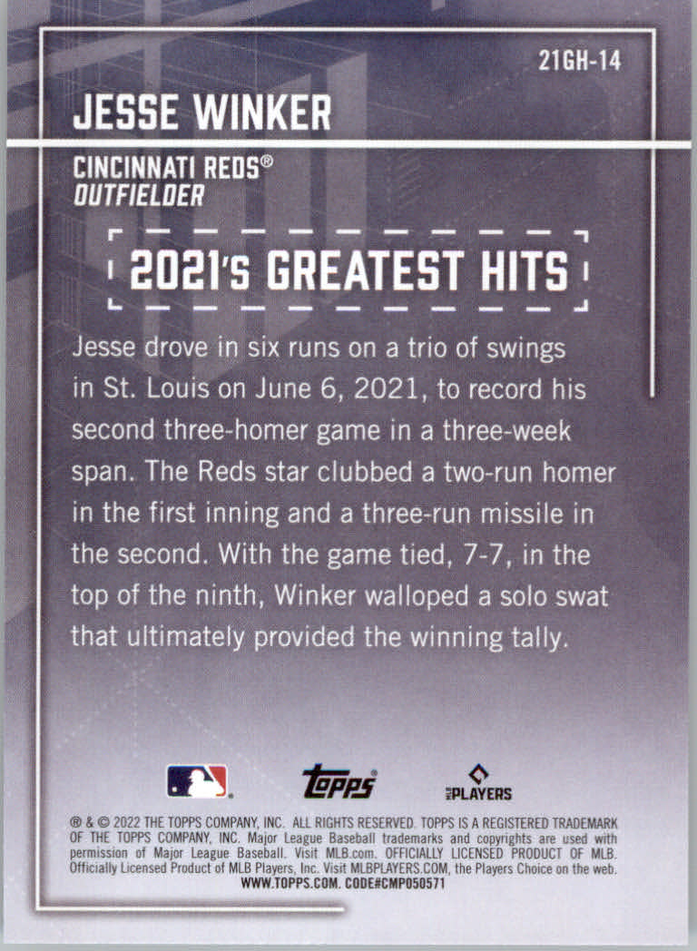 2022 Topps Baseball "'21 Greatest Hits" Insert Cards - Picture 7 of 13