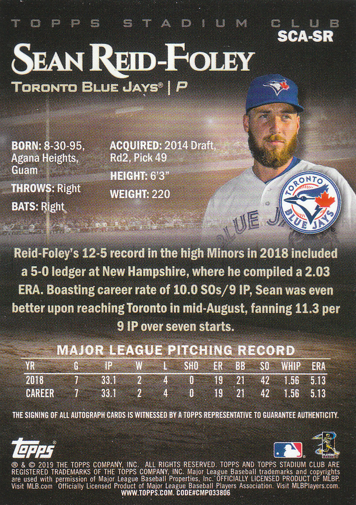 2019 Stadium Club (Topps) Baseball Part 4 Autograph and Insert Cards - Picture 33 of 181