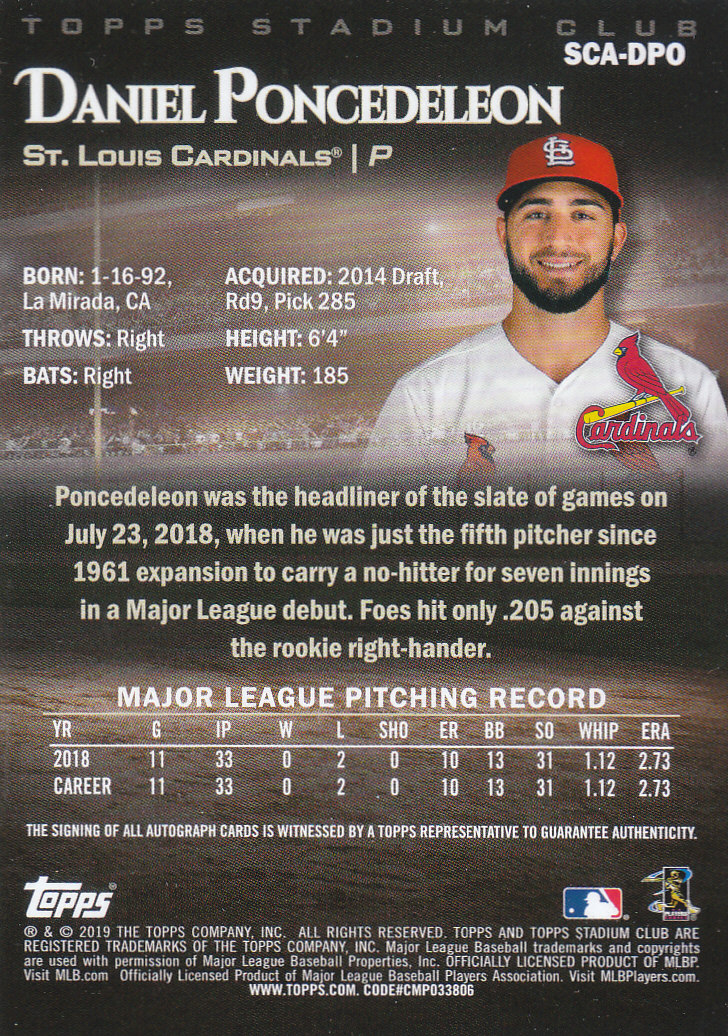2019 Stadium Club (Topps) Baseball Part 4 Autograph and Insert Cards - Picture 39 of 181