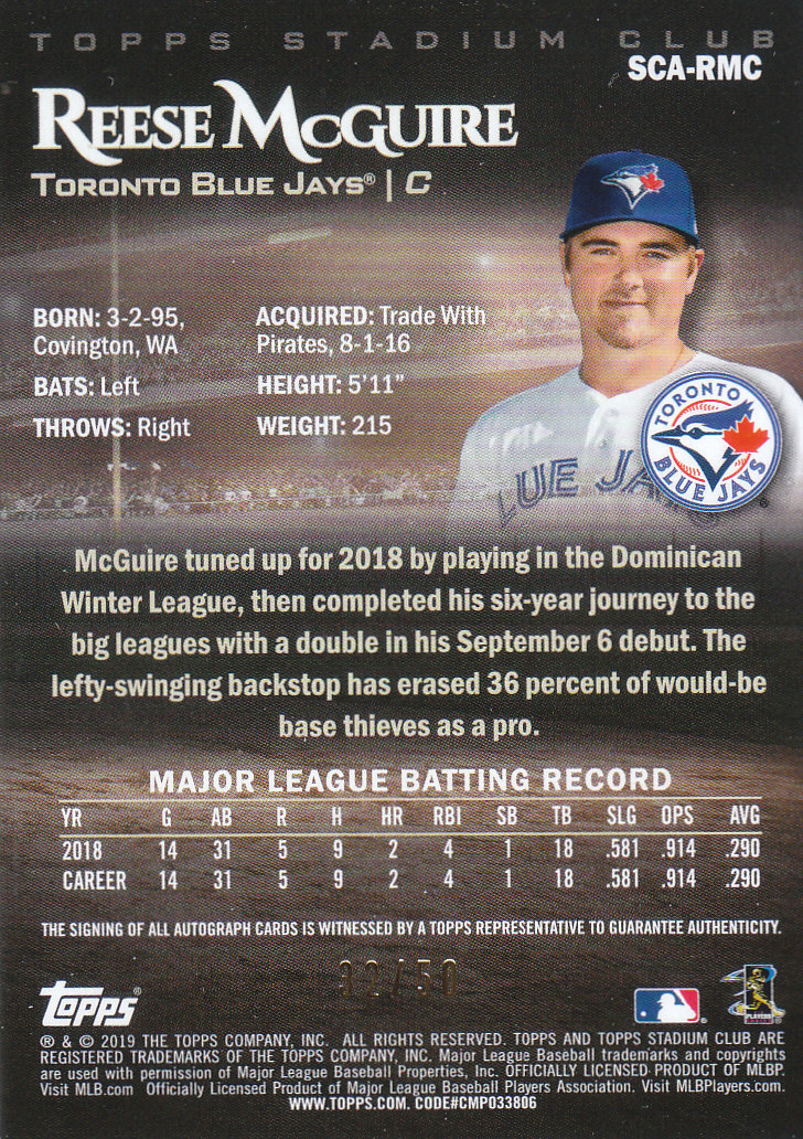 2019 Stadium Club (Topps) Baseball Part 4 Autograph and Insert Cards - Picture 45 of 181