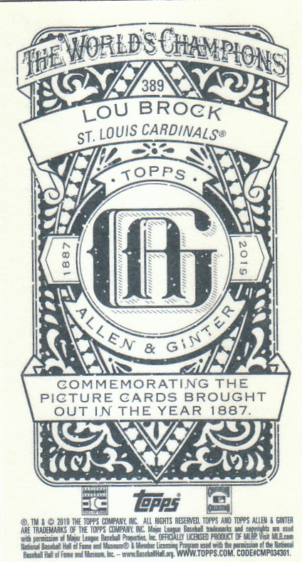 2019 Topps Allen and Ginter Baseball "Mini A and G Back" Parallel Cards - Picture 73 of 73