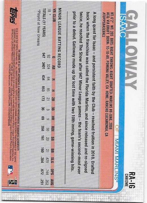 2019 Topps Chrom Baseball Teil 6 Relikt und Rookie Autogrammkarten - Bild 31 von 101