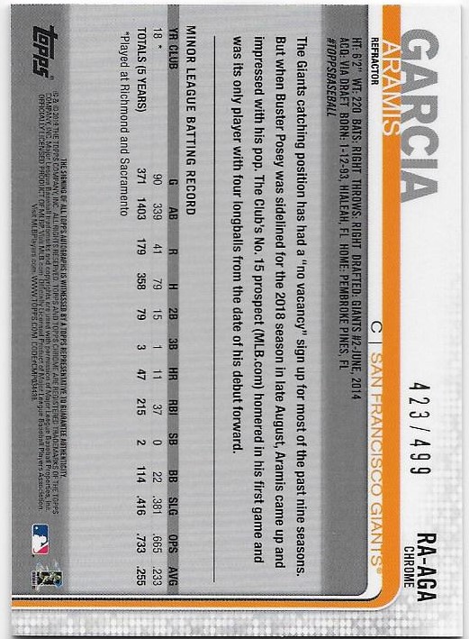 2019 Topps Chrom Baseball Teil 6 Relikt und Rookie Autogrammkarten - Bild 89 von 101