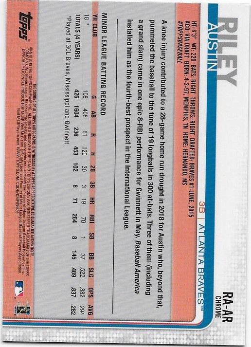 2019 Topps Chrom Baseball Teil 6 Relikt und Rookie Autogrammkarten - Bild 13 von 101