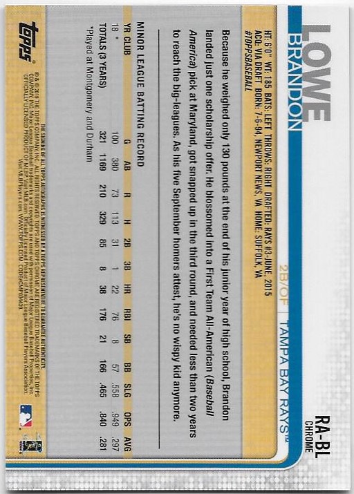 2019 Topps Chrom Baseball Teil 6 Relikt und Rookie Autogrammkarten - Bild 15 von 101