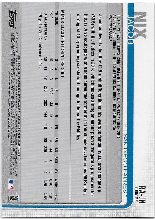 2019 Topps Chrom Baseball Teil 6 Relikt und Rookie Autogrammkarten - Bild 39 von 101