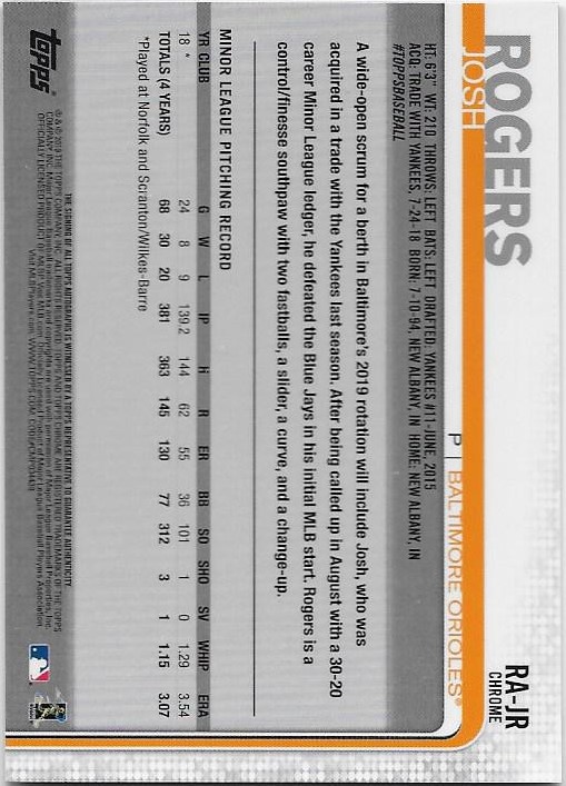 2019 Topps Chrom Baseball Teil 6 Relikt und Rookie Autogrammkarten - Bild 41 von 101