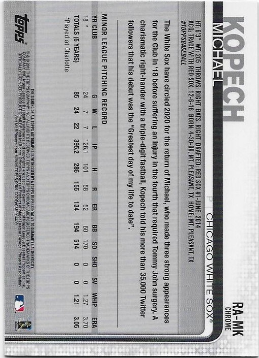 2019 Topps Chrom Baseball Teil 6 Relikt und Rookie Autogrammkarten - Bild 45 von 101