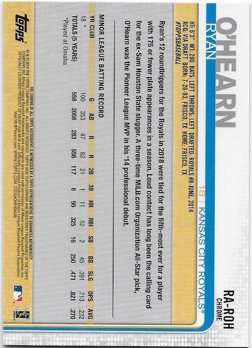 2019 Topps Chrom Baseball Teil 6 Relikt und Rookie Autogrammkarten - Bild 61 von 101