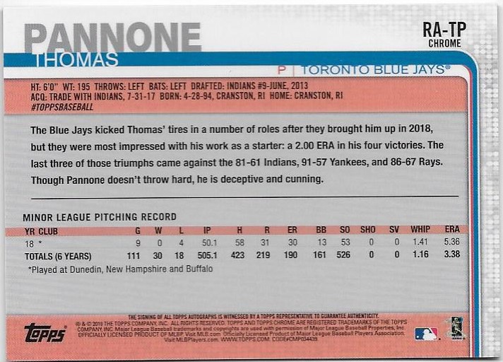 2019 Topps Chrom Baseball Teil 6 Relikt und Rookie Autogrammkarten - Bild 65 von 101