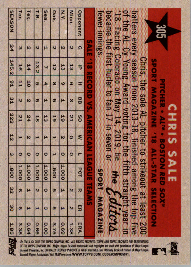2019 Topps Archives Baseball Part 2 Main Set Cards #201 to #330 - Picture 195 of 225