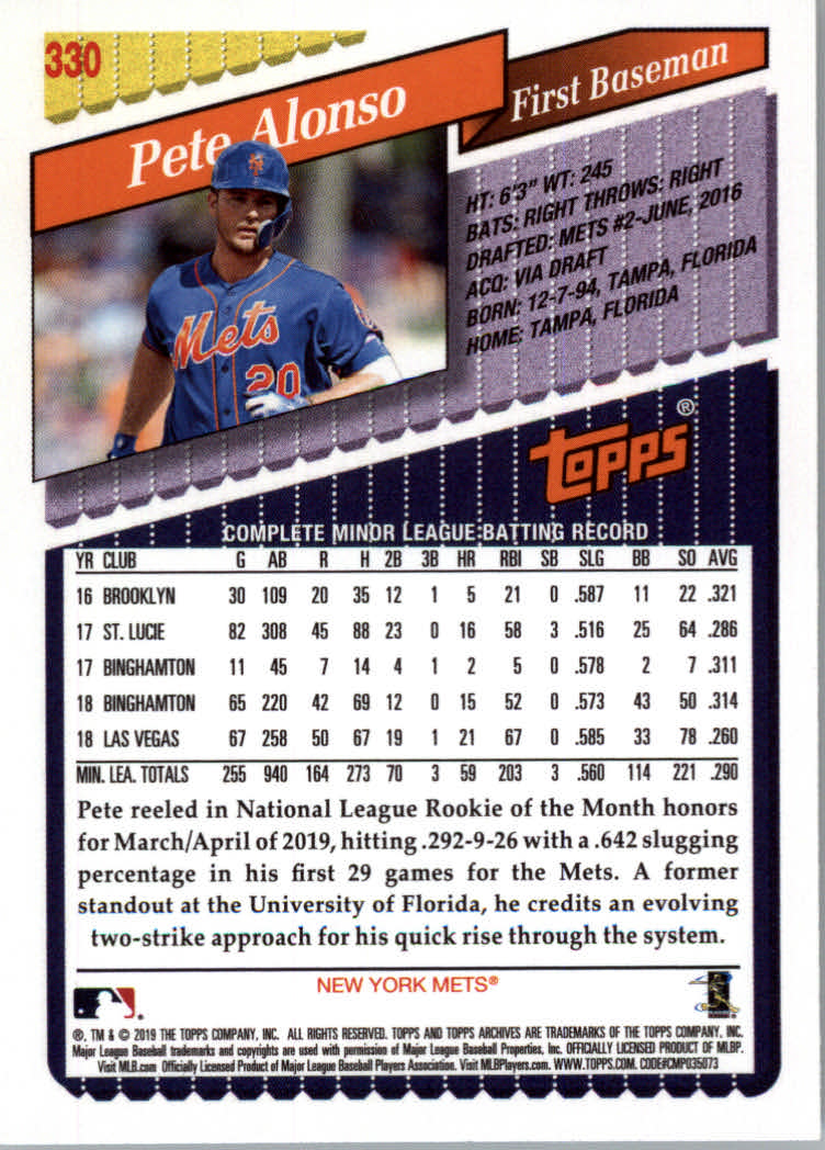 2019 Topps Archives Baseball Part 2 Main Set Cards #201 to #330 - Picture 225 of 225