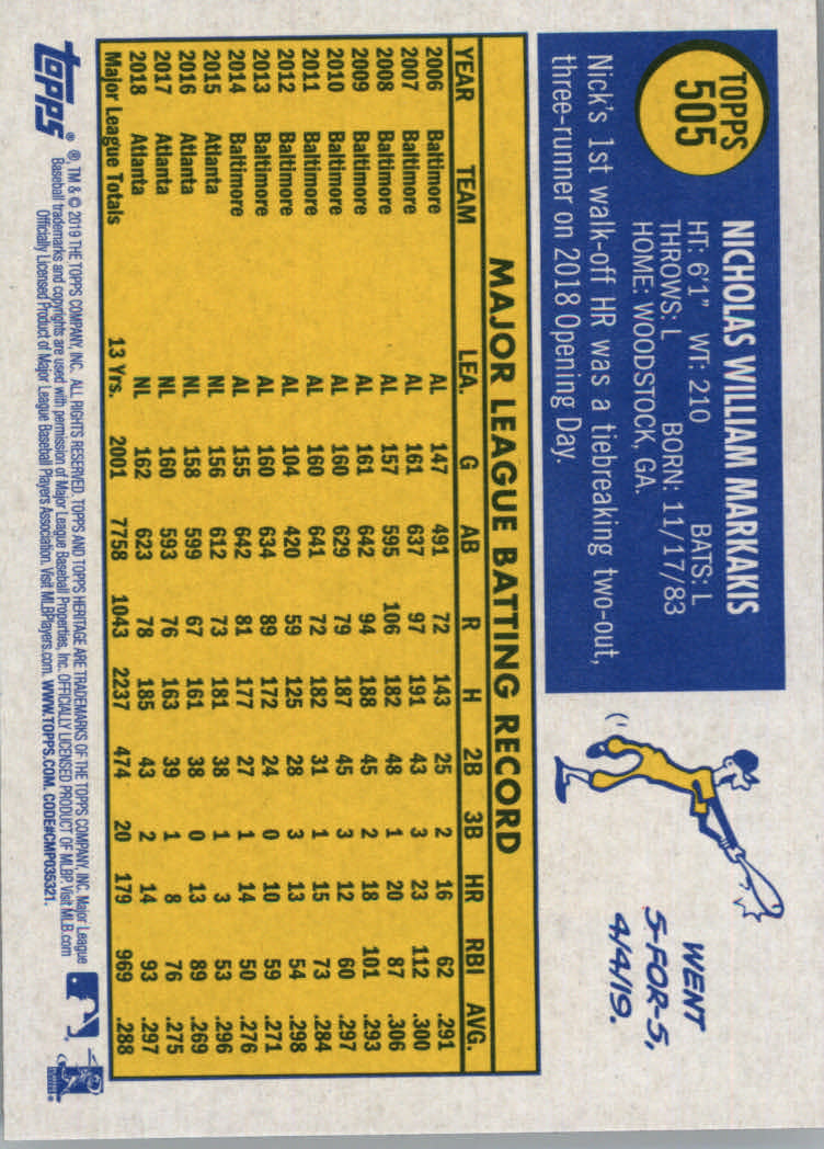 2019 Topps Heritage High Series Baseball Part 1 Main Set Cards #501 to #725 - Picture 9 of 431