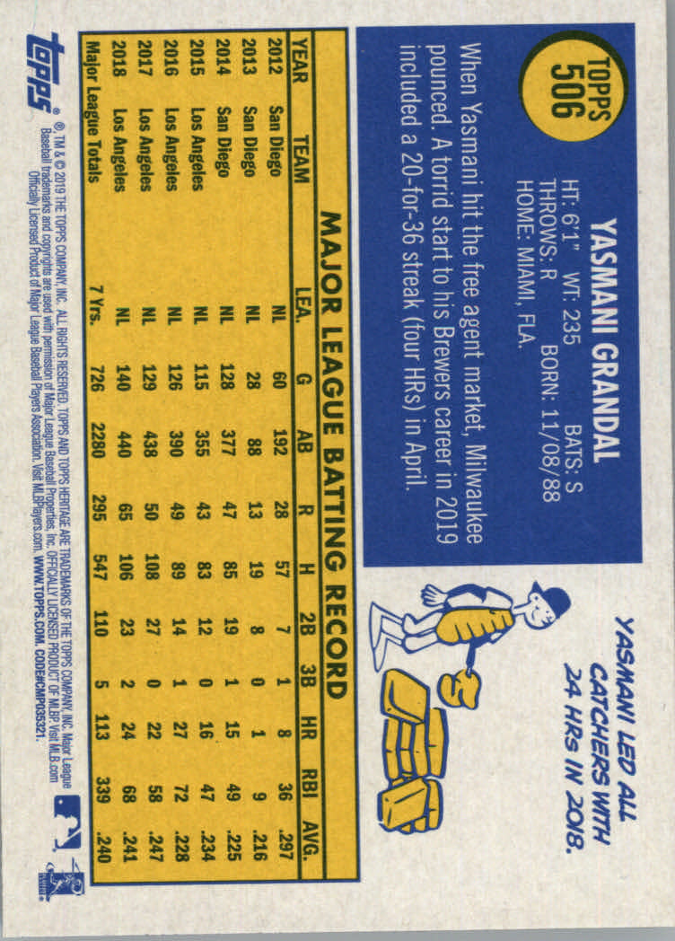 2019 Topps Heritage High Series Baseball Part 1 Main Set Cards #501 to #725 - Picture 11 of 431