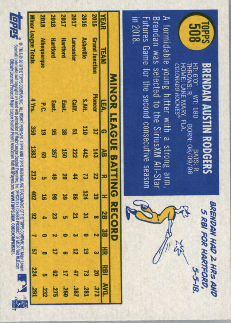 2019 Topps Heritage High Series Baseball Part 1 Main Set Cards #501 to #725 - Picture 15 of 431