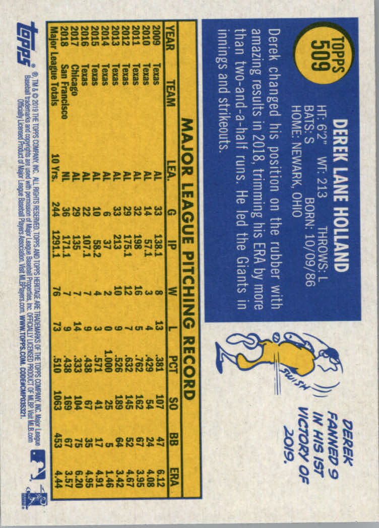 2019 Topps Heritage High Series Baseball Part 1 Main Set Cards #501 to #725 - Picture 17 of 431