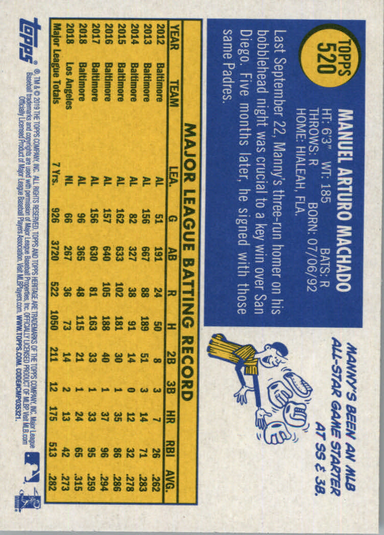 2019 Topps Heritage High Series Baseball Part 1 Main Set Cards #501 to #725 - Picture 33 of 431
