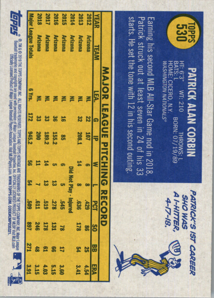 2019 Topps Heritage High Series Baseball Part 1 Main Set Cards #501 to #725 - Picture 51 of 431