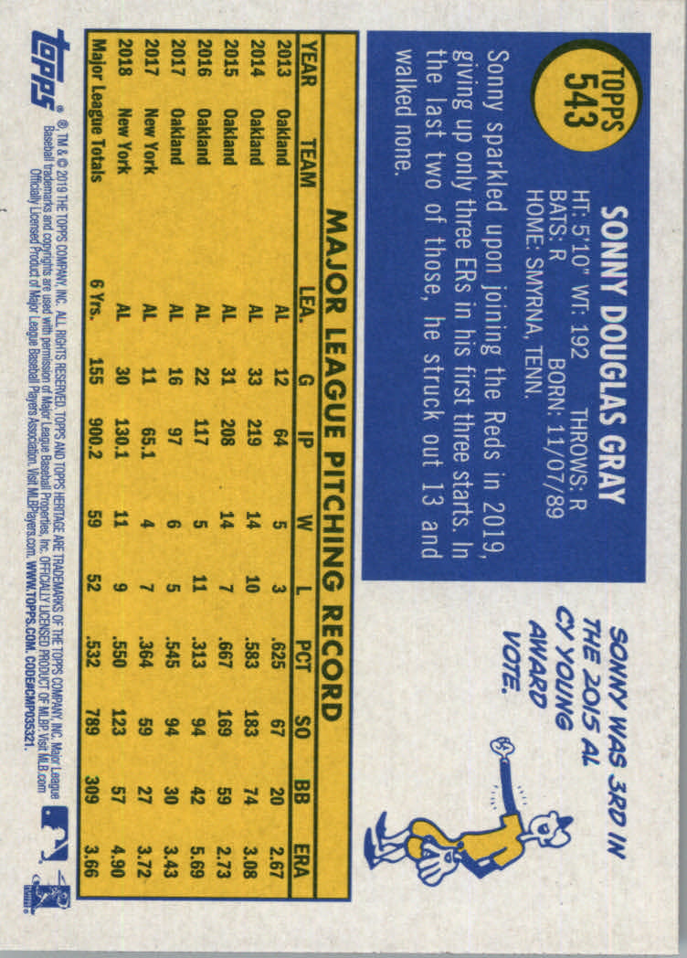 2019 Topps Heritage High Series Baseball Part 1 Main Set Cards #501 to #725 - Picture 77 of 431