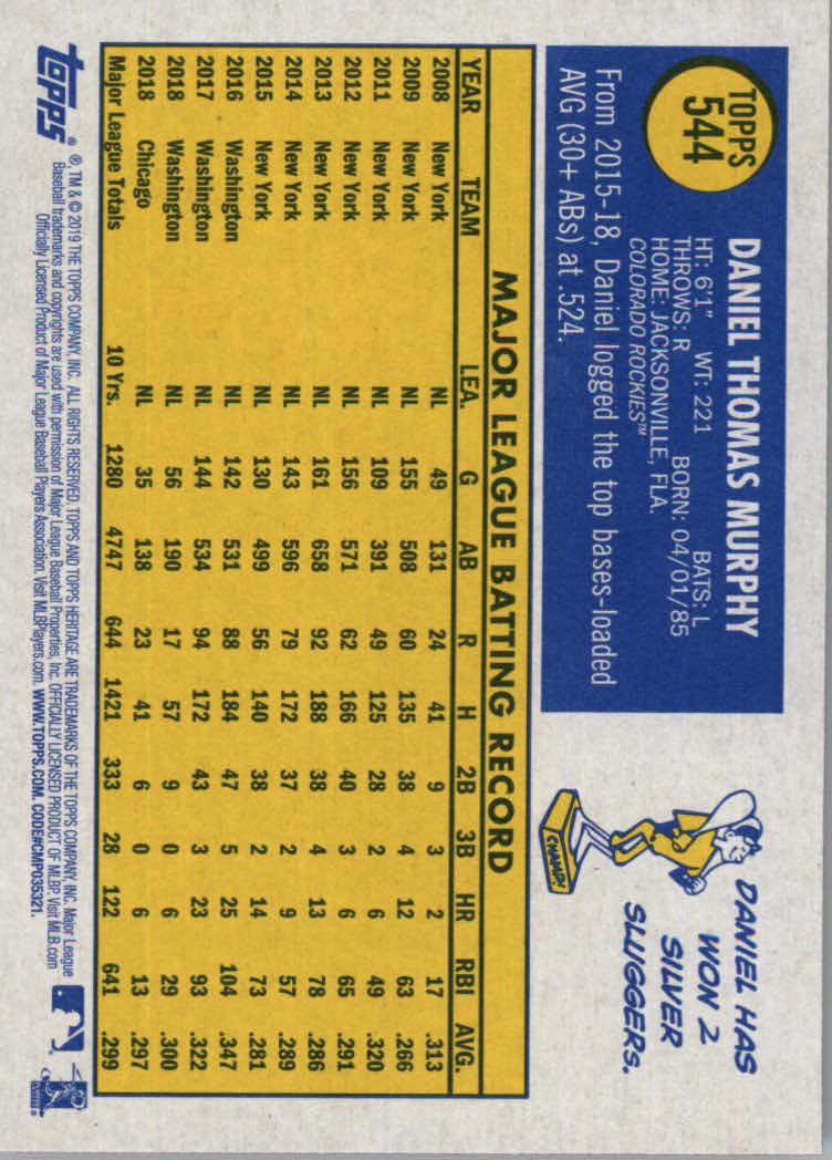 2019 Topps Heritage High Series Baseball Part 1 Main Set Cards #501 to #725 - Picture 79 of 431