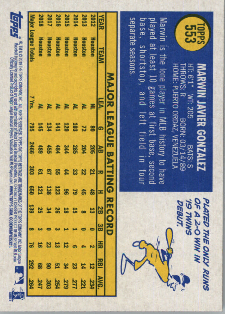 2019 Topps Heritage High Series Baseball Part 1 Main Set Cards #501 to #725 - Picture 97 of 431