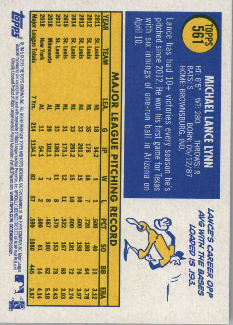 2019 Topps Heritage High Series Baseball Part 1 Main Set Cards #501 to #725 - Picture 113 of 431