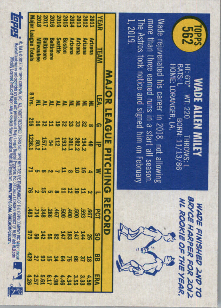 2019 Topps Heritage High Series Baseball Part 1 Main Set Cards #501 to #725 - Picture 115 of 431