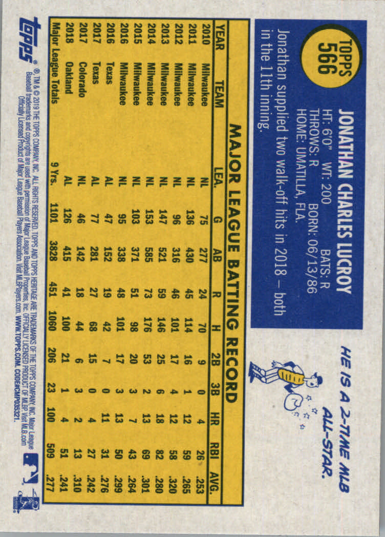 2019 Topps Heritage High Series Baseball Part 1 Main Set Cards #501 to #725 - Picture 123 of 431