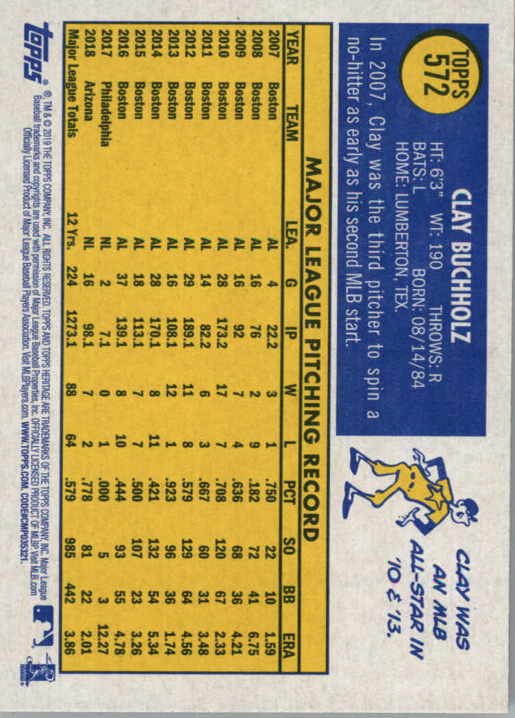 2019 Topps Heritage High Series Baseball Part 1 Main Set Cards #501 to #725 - Picture 135 of 431