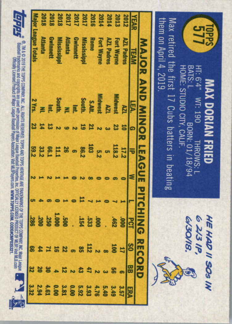 2019 Topps Heritage High Series Baseball Part 1 Main Set Cards #501 to #725 - Picture 145 of 431