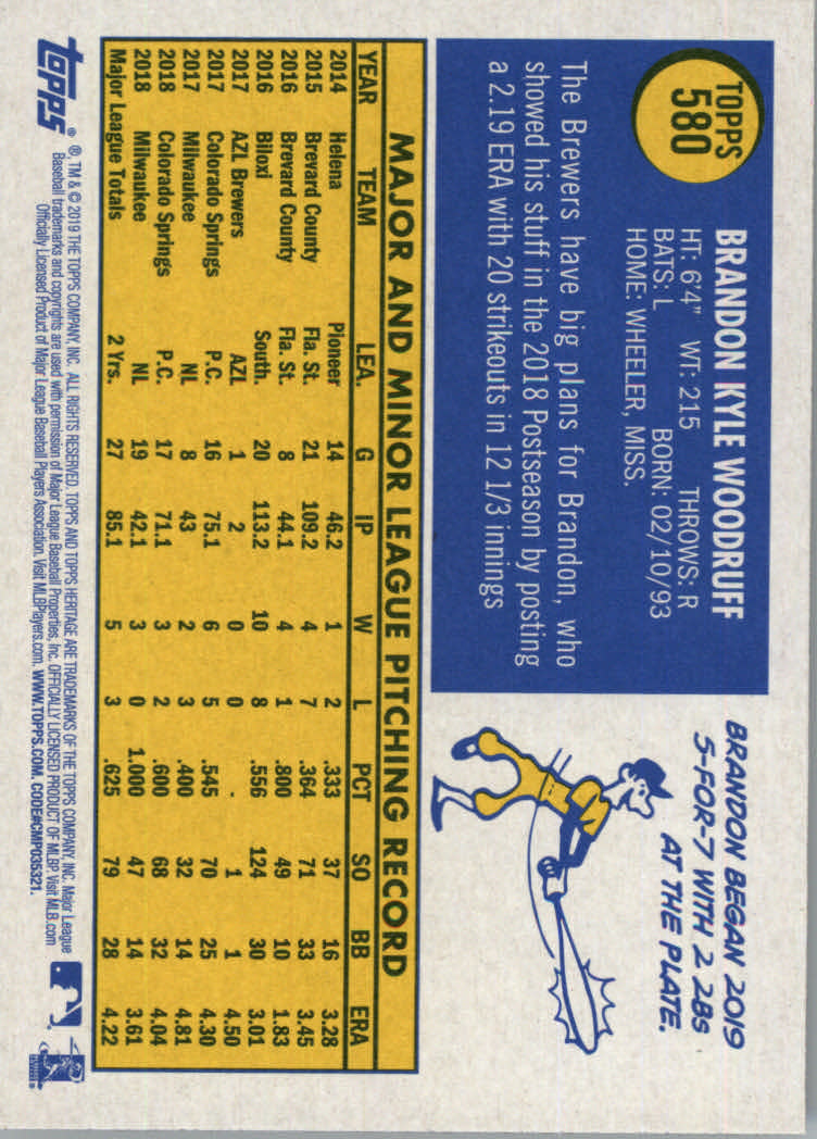 2019 Topps Heritage High Series Baseball Part 1 Main Set Cards #501 to #725 - Picture 151 of 431